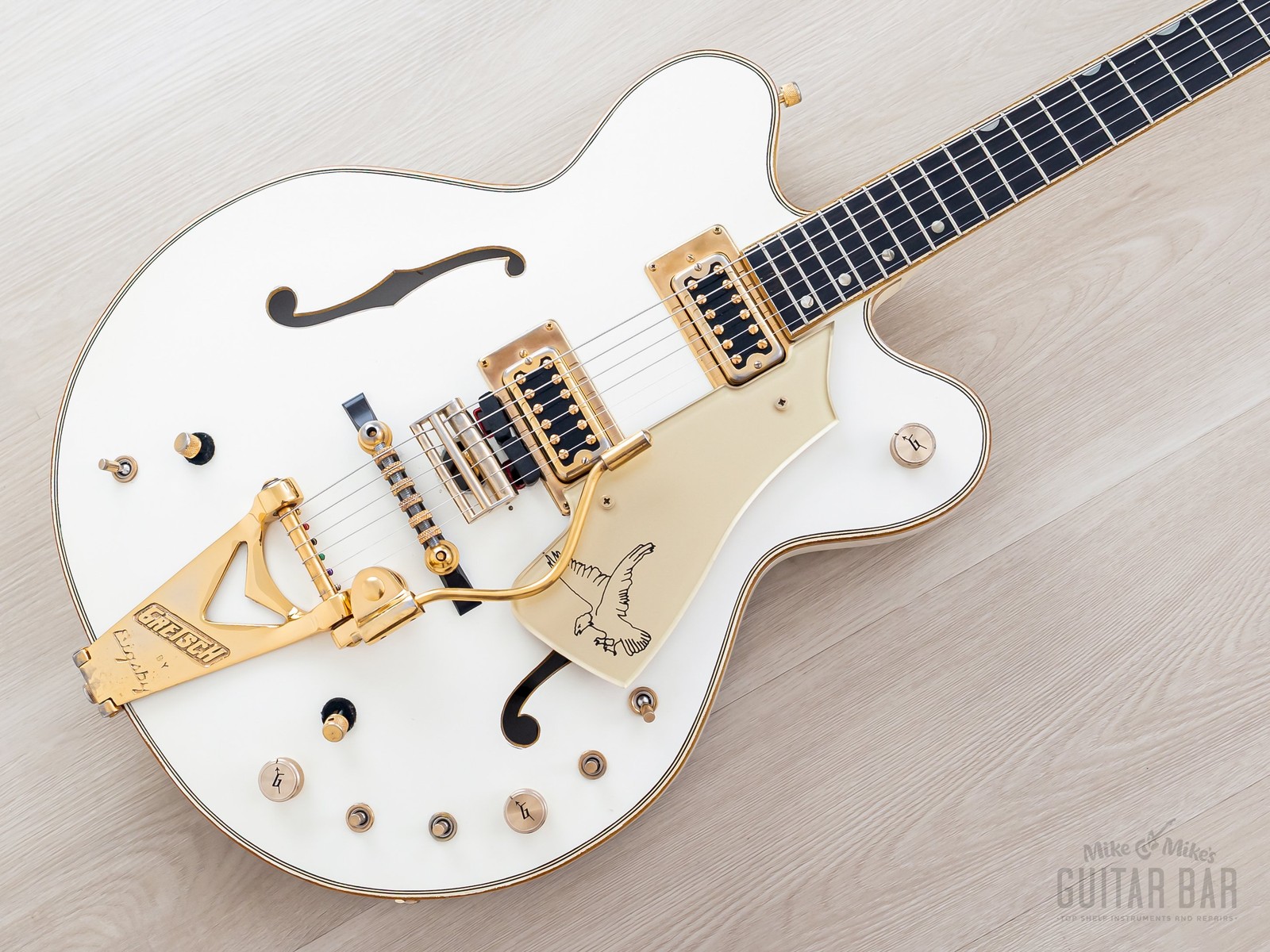 1972 Gretsch White Falcon Stereo 7595 Vintage Double Cutaway Guitar w/ Case