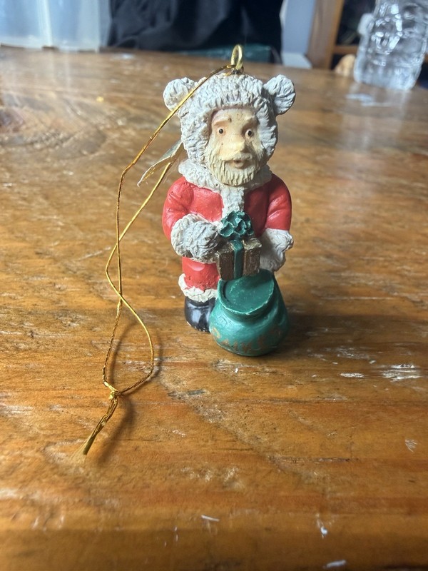 Vintage Miniature Applause Inc. Santa Claus Christmas Ornament 1.75” Tall