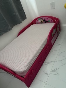 Disney Minnie Mouse Pink Toddler Plastic Bed Frame
