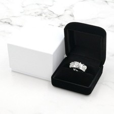 CHANEL Three Symbols Ring 1P Diamond K18WG White Gold Clover Comet Camellia