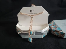 Ring Bomb Party December Birthday Necklace NK85259 "Blink And Bling" Rose Gold/