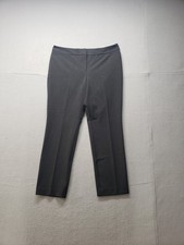 Ann Taylor Women Dress Pants 12P Black Straight Stretch High Rise Pockets Office
