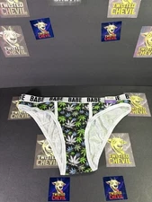 True Rue21 Rue 21 Women L Bikini Underwear Babe Weed Leaf Geometric Cannabis Fun