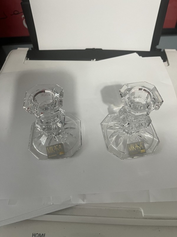 Mikasa 3 Inch Pair Of Candleholders New In Box Slovenia Design