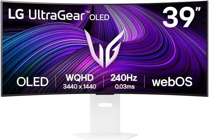 LG UltraGear OLED GX9s SMART Gaming Monitor 39GX90SA-W - WOLED UWQHD 1440p Curve