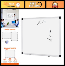 Magnetic Dry Erase Board 36x48 Inch - Aluminum Frame, Silver/White, Wall-Mounted