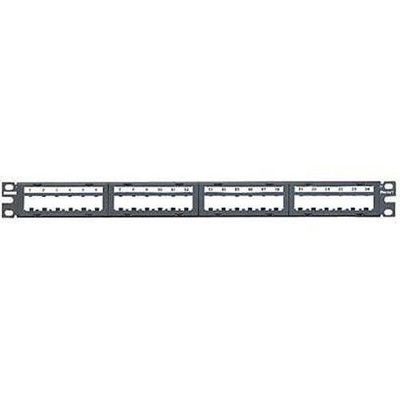1Pc PANDUIT CPPL24M6BLY Mini Com 24-port modular patch panel in black, (1RU