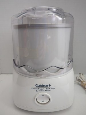Cuisinart ICE-20 Frozen Yogurt Ice Cream Sorbet Maker Works White 