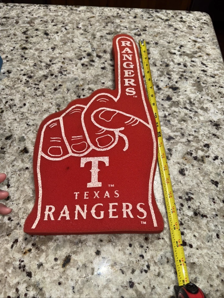 Dedo de espuma TX Rangers MLB hecho en EE. UU. por WinCraft mercancía genuina 2014 Foto 2 de 4