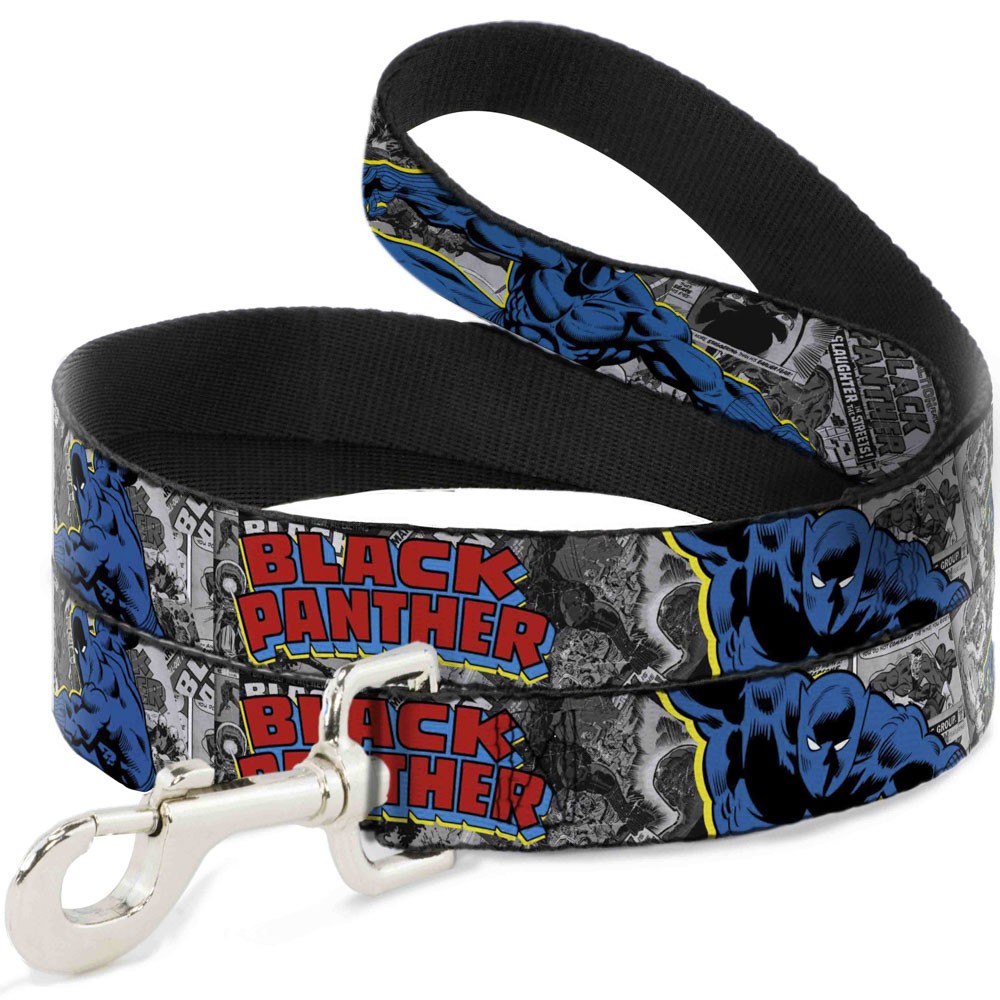 MARVEL COMICSDog Leash 6-FEET BLACK PANTHER Action Poses/Stacked Com (US IMPORT)
