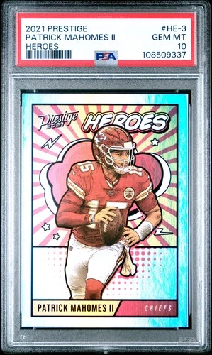 2021 PANINI PRESTIGE HEROES #HE-3 PATRICK MAHOMES II PSA 10