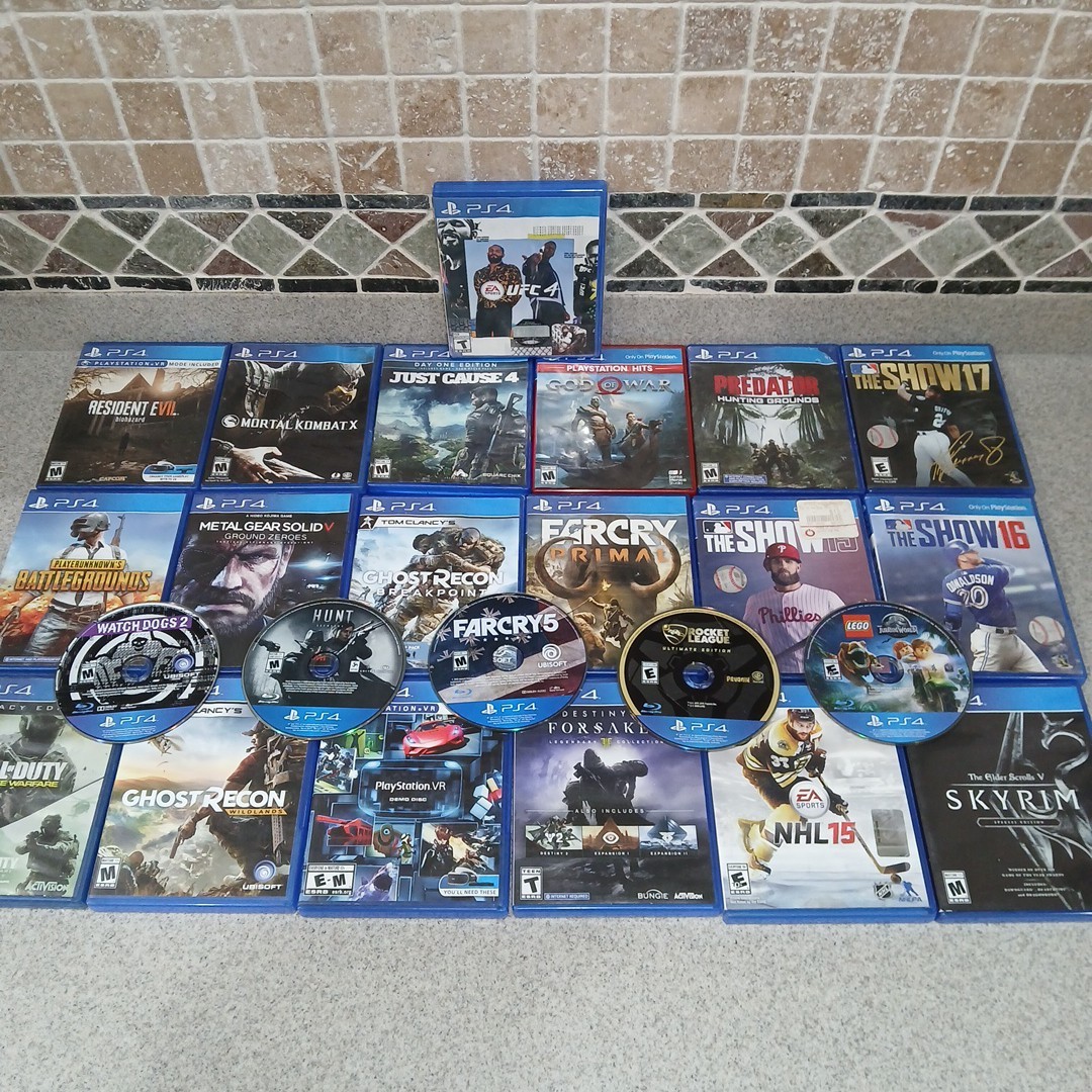 PS4 Games Lot Of 24 PlayStation Games, Cod, Watchdogs 2, Rocket