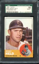 1963 TOPPS #435 WOODIE HELD SGC 8.5 INDIANS *DS11815