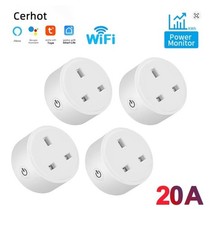 4pack Tuya Smart Life Wifi Smart Plugs with power monitor UK Plug Alexa Voice