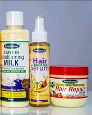 Mediana Fertiliser & Repair + Leave in Conditioner Hair Cream + Hair booster SET