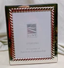 LUNT 'ROPE' STERLING SILVER 10" X 12" LARGE FRAME-FINEST WORKMANSHIP-BOXED