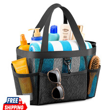 Mesh Shower Caddy Portable for College Dorm Room Essentials with 8 Pockets