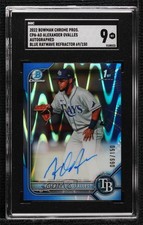 2022 Bowman Chrome Blue RayWave Refractor Alexander Ovalles SGC 9 MINT Auto ya6