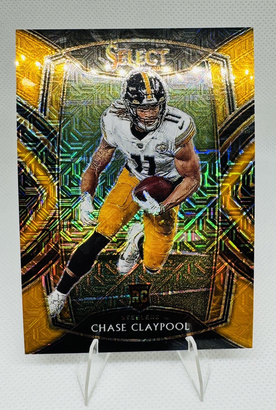 Chase Claypool RC 2020 Select Gold Prizm 04/10 #270 Steelers