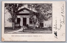 The National Bank of Vernon NY UDB Postcard Oneida County 1907 O11