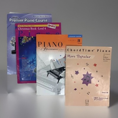 Piano Lessons Piano Adventures Chordtime #2 Alfred Premier #3 Christmas #4 Lot 4
