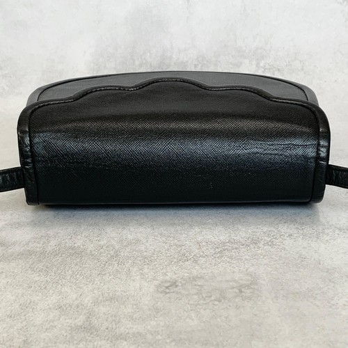 Saint Laurent Bag YSL Shoulder Purse Leather Black Gold Vintage Authentic - Picture 6 of 24