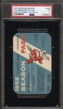 1955 Indians Ticket Pass Bob Feller Last Win #266/12 Career 1-Hit GMs POP 1⚾️ 1955 Indians Ticket Pass Bob Feller Last Win #266/12 Career 1-Hit GMs POP 1⚾️