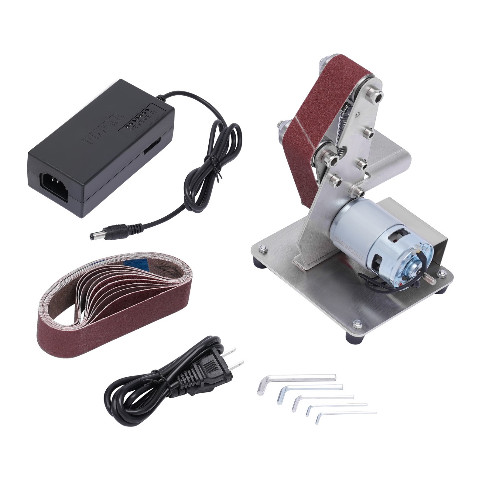 DIY Mini Belt sander Knife Apex Edge sharpener Polishing Grinding Machine w/Belt