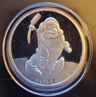 Snow White & 7 Dwarves Sleepy Box & COA Disney Mint-0.999 Silver 1 Oz Coin Rare