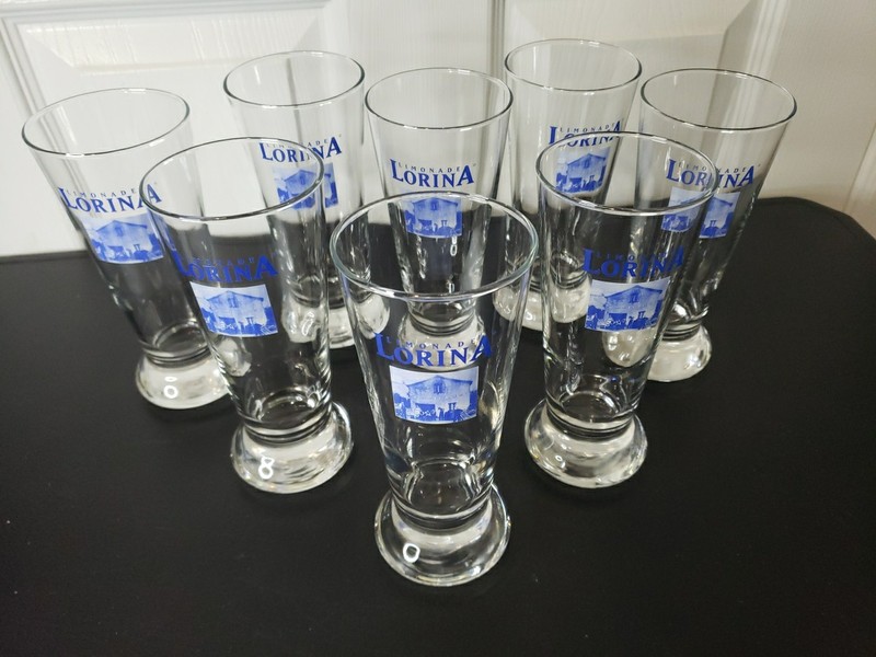 Vintage 12 Oz Set Of 8 Glasses For Limonade Lorina