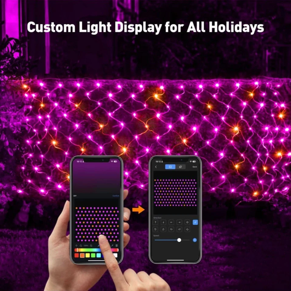 Avartar Controls Dynamic Net 150Led Lights 4*6 FT Christmas Decoration Smart RGB - Image 4 of 4