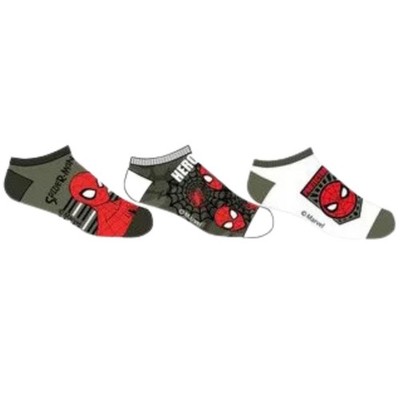 Spider-Man Marvel 3er Pack Kindersocken - Jungen Sneaker Socken Gr. 23-34