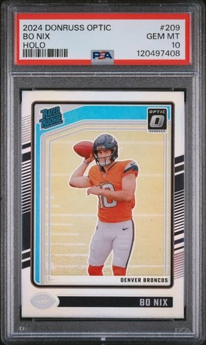 2024 PANINI DONRUSS OPTIC HOLO #209 BO NIX ROOKIE RC PSA 10