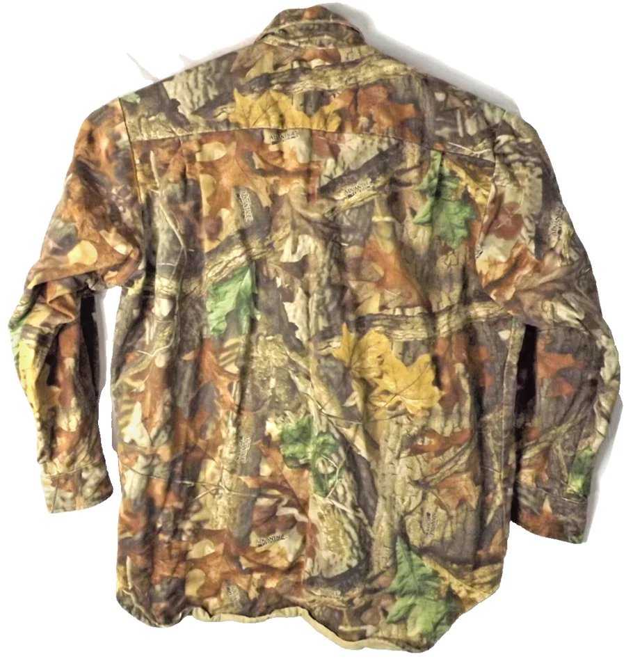 Real Tree Edge Men's Fleece Insulated Camouflage Light Jacket Sz XL 46/48 Zip-Up - Image 4 of 4