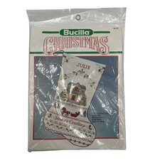 BUCILLA Christmas Stocking Cross-Stitch Victorian In Packaging 18" Diag 82736