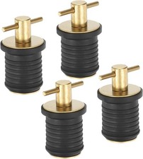1 Inch T Handle Boat Drain Plug Rubber Plugs for Boats, Yachts Kayaks, 4 Pack