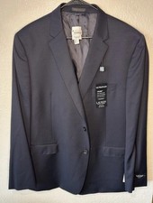 RALPH LAUREN Slim-Fit Ultraflex 100 Wool Lubbock Suit Jacket Size 50 REG Navy