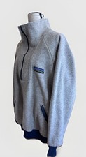 Vintage 80s Patagonia Half Zip Fleece Grey Sweater Jacket Pull Over Hiking XL