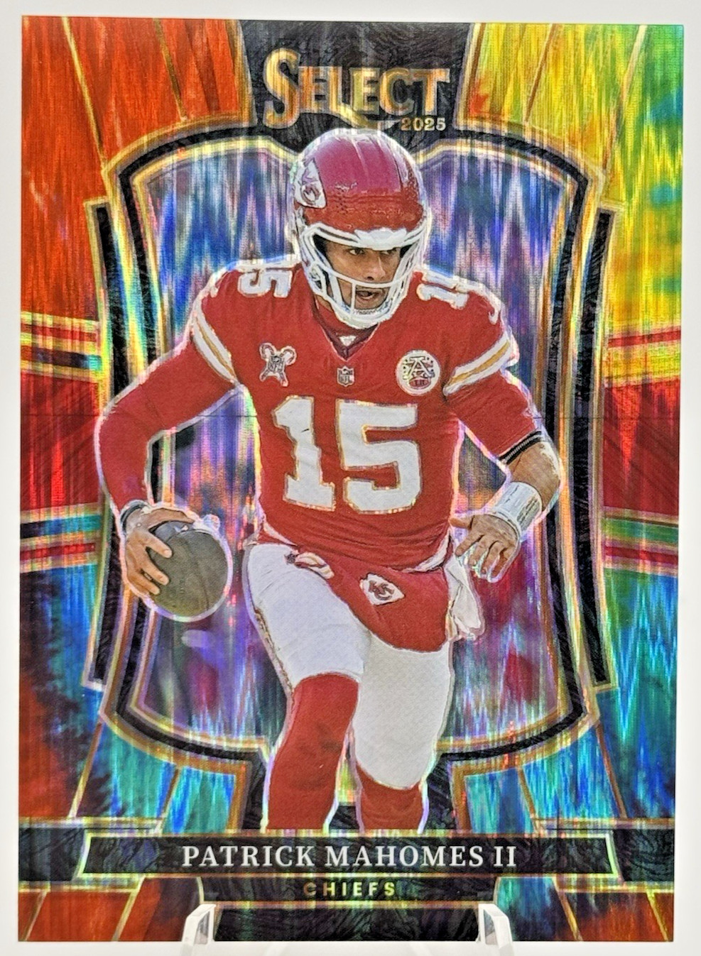 Patrick Mahomes II 2025 Panini Select Premier #107 Tie-Dye Shock 15/25 Jersey #