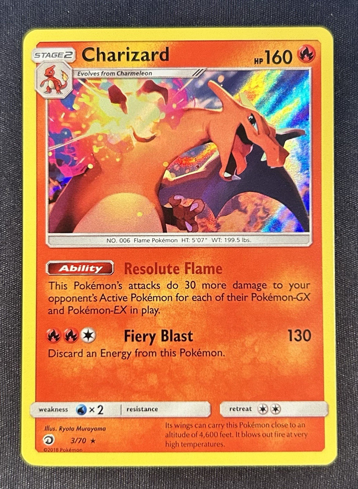 Charizard 3/70 Holo Rare Dragon Majesty NM