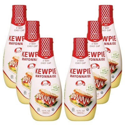(Pack of 6) Kewpie Mayonnaise SQZ Squeeze Bottle Condiment 12 Oz
