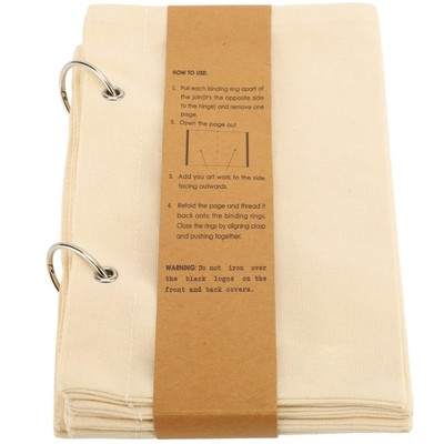 Multipurpose Linen Fabric Sketchbook Folding Fabric Notebook Art Journaling Book