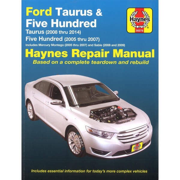 Ford Taurus Five Hundred Mercury Montego Sable 05-14 Werkstatthandbuch Haynes-image