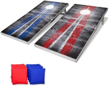 Gosports 4 X 2 Ft Ultra Portable Cornhole Board Set - Choose LED Lights or Stand