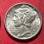 1942 Choice Uncirculated US Mercury SILVER Dime! Old US Coin!