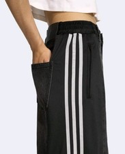 Adidas Originals 3 Stripes Black Denim Firebird Track Pants Jeans S Small Nwt