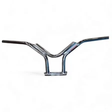 BMX HANDLEBAR OLD SCHOOL CHROME HI-TEN STEEL 22.2MM (ODYSSEY STYLE)
