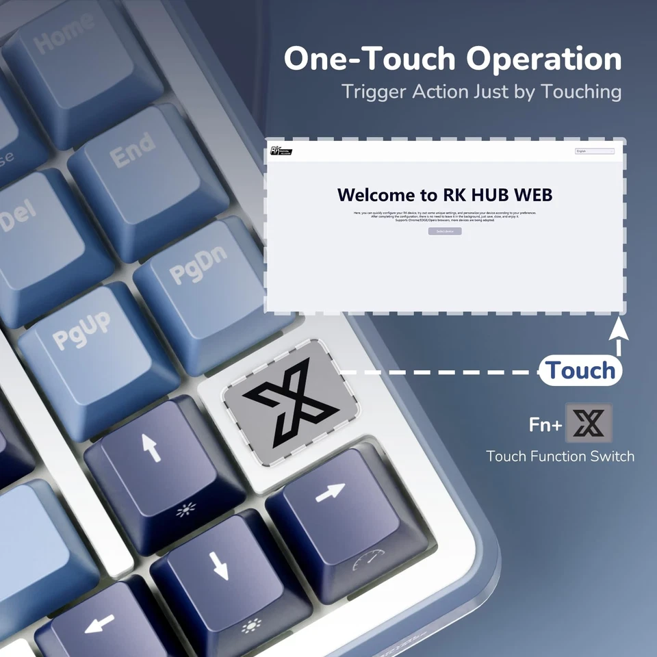X87 Gasket Mechanical Keyboard, 75% Wireless Gaming Keyboard with Touchable X... - Image 4 of 4