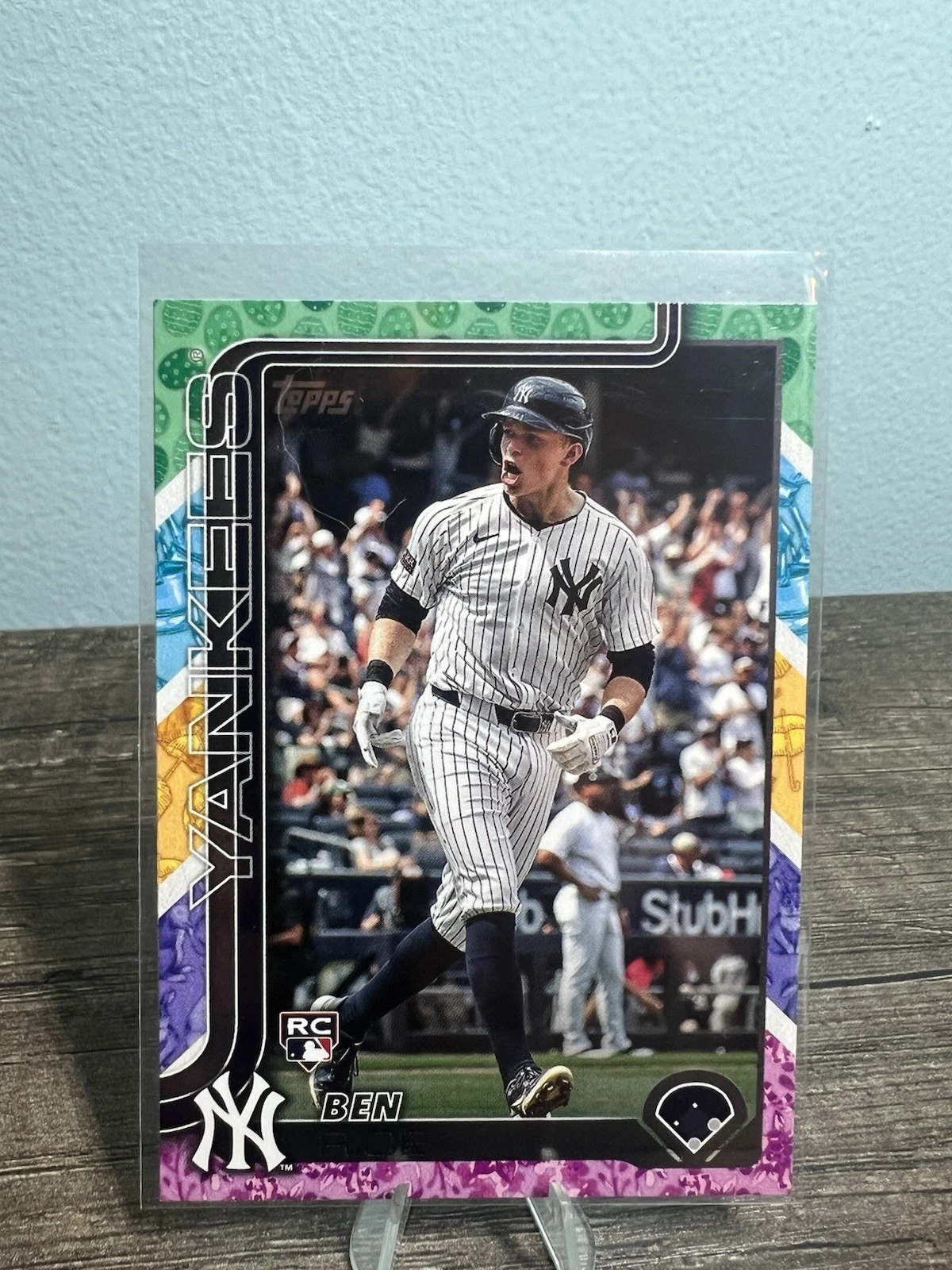 2025 Topps Series 1 Easter Eggs Ben Rice Card #337 New York Yankees RC