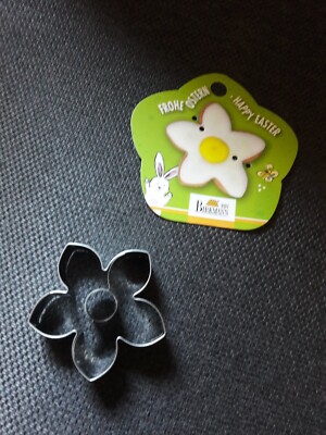 RBV Birkmann - Ausstechform Blume - ''Frohe Ostern'' - Edelstahl 6 cm - neuwertig